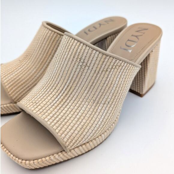 NYDJ Dewi Women's Platform Slide Sandals Open Toe Natural Size US6 EU37 - Picture 3 of 11
